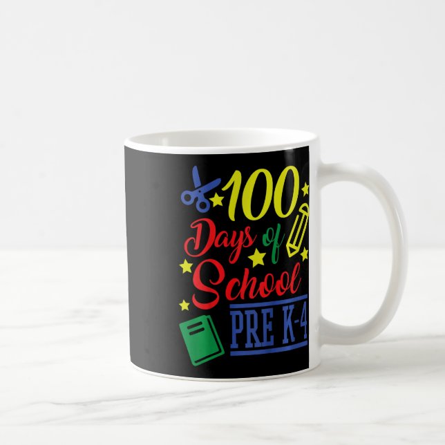 Kids 100 Days Of School Pre-k 4  Coffee Mug (Right)