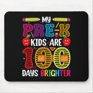 Kids 100 Days Of School Teacher Student  Mouse Mat