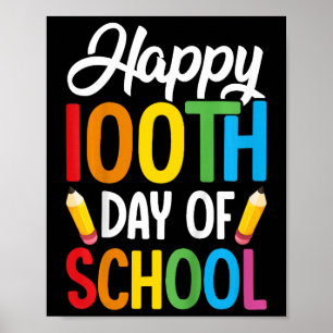 Kids 100 Days Of School Teachers Kids Girls Boys 1 Poster