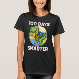 Kids 100 days smarter, Cute dino Happy 100th Day o T-Shirt