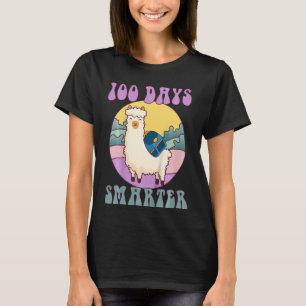 Kids 100 days smarter, Cute llama Happy 100th Day T-Shirt