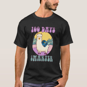 Kids 100 days smarter, Cute llama Happy 100th Day  T-Shirt
