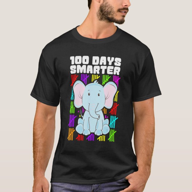 Kids 100 Days Smarter Shirts, Boys Girls 100th Day T-Shirt (Front)