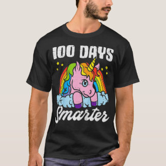 Kids 100 Days Smarter Unicorn 100Th Day Of School  T-Shirt