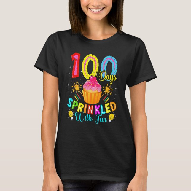Kids 100 Days Sprinkled with Fun Happy 100 Days Of T-Shirt (Front)