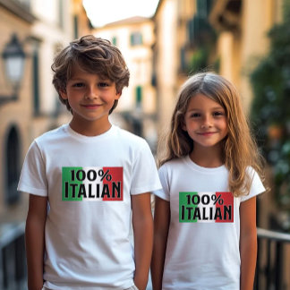 Kids 100% Italian - Heritage Pride T-Shirt