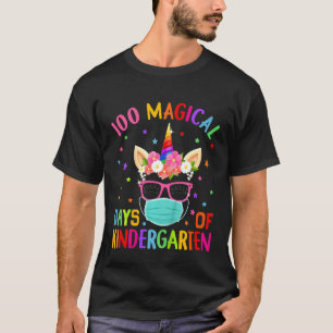 Kids 100 Magical Days Of Kindergarten School Unico T-Shirt