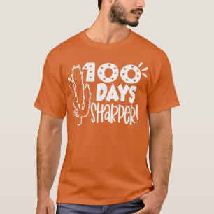 Kids 100th Day of School 100 Days Sharper Cactus T-Shirt