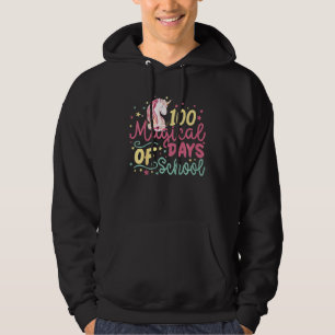 Kids 100th Day Of School Girls Unicorn 100 Magical Hoodie