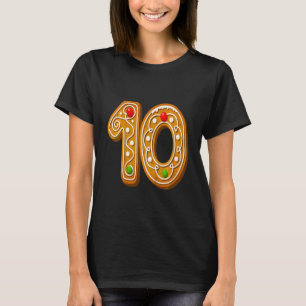 Kids 10 Cutest Capital Christmas Cookie Alphabet T-Shirt
