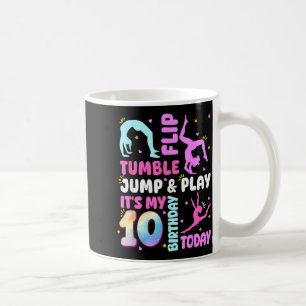 Kids 10 Year Old Bday Gymnast 10th Gymnastics Birt Coffee Mug