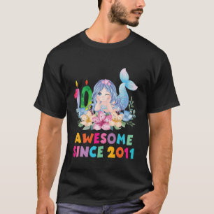 Kids 10 Year Old Birthday Mermaid Theme Birthday P T-Shirt