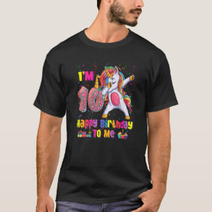 Kids 10 Years Old 10th Birthday Girl Princess Uni T-Shirt