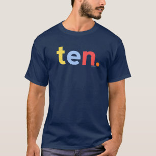 Kids 10Th Birthday Boy 10 Year Old Ten   Age 10 T-Shirt