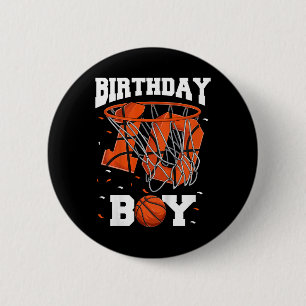 Kids 10th Birthday Bysketbyll Kids 6 Cm Round Badge