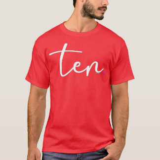 Kids 10th Birthday  Girl 10 Year  Gift Idea Age 10 T-Shirt