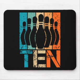 Kids 10th Bowling Birthday 10 Year Old Birthday Bo Mouse Mat