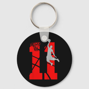 Kids 11 Year Old 11th Bysketbyll Birthday Partythe Key Ring