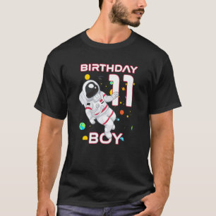 Kids 11 Year Old Birthday Astronaut 11th Birthday  T-Shirt