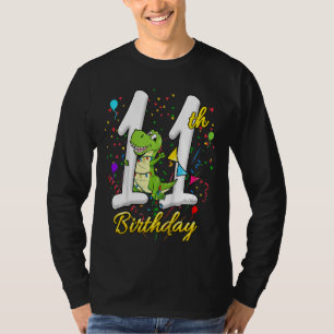 Kids 11 Year Old Boys Eleventh Bday Dino Rex 11th T-Shirt
