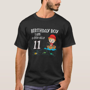 Kids 11 Year Old Little Fisherboy Fishing Children T-Shirt