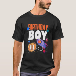 Kids 11 Years Old Astronaut Outer Space 11th Birth T-Shirt
