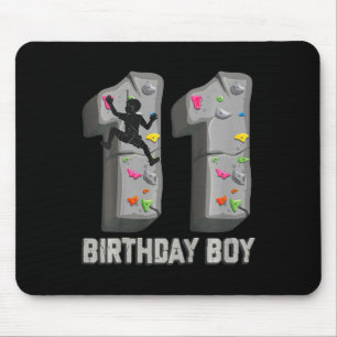 Kids 11 Years Old Rock Climbing 11th Birthday Adve Mouse Mat