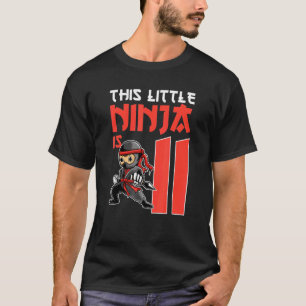 Kids 11th Birthday Ninja  11 Year Old Ninja Costum T-Shirt