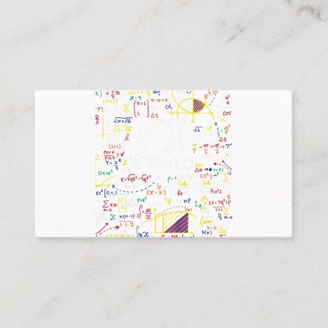 Kids 11th Birthday Square Root Of 121 11 Years Old Business Card (Front)