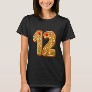 Kids 12 Cutest Capital Christmas Cookie Alphabet T-Shirt
