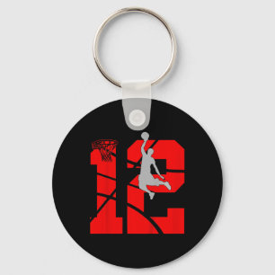 Kids 12 Year Old 12th Basketball Birthday PartyThe Key Ring