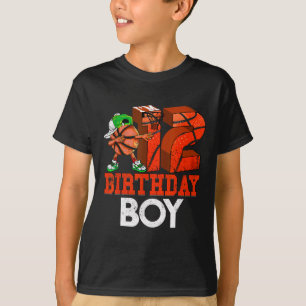 Kids 12 Year Old Bysketbyll Dabbing 12th Birthday T-Shirt