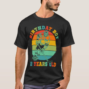 Kids 12 Year Old Ice Hockey Retro Birthday Party 1 T-Shirt