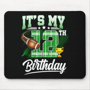 Kids 12 Year Old Its My 12th Birthday Football The Mouse Mat
