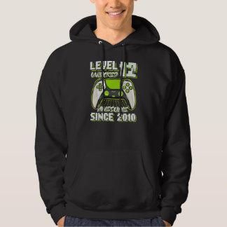 Kids 12 Yrs Old Gift Boy Level 12 Unlocked Hoodie