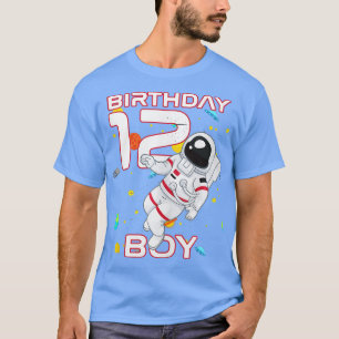 Kids 12th Birthday Astronaut 12 Year Old Birthday T-Shirt