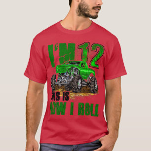 Kids 12th Birthday Monster Truck For Boys & Girls T-Shirt