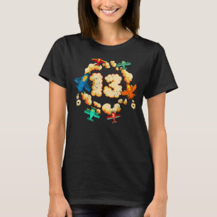 Kids 13th Birthday Aeroplanes Boys Girls 13 Years T-Shirt