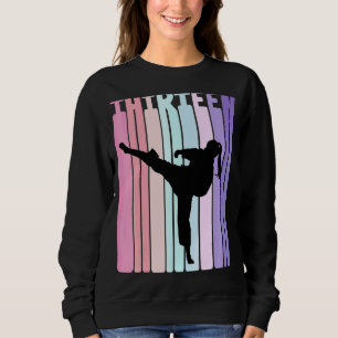 Kids 13th Birthday Retro Taekwondo Karate Girls 13 Sweatshirt