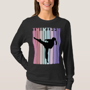 Kids 13th Birthday Retro Taekwondo Karate Girls 13 T-Shirt