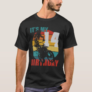 Kids 14 Years Old Kid - Birthday Boy - Dirt Bike M T-Shirt