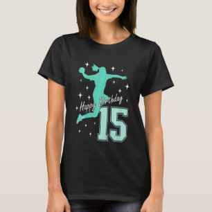 Kids 15th birthday handball playing girl_1 T-Shirt