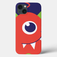 Kids 1 eyed alien orange ipad case