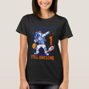 Kids 1 Year Old Astronaut Space Planet 1st Birthda T-Shirt