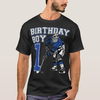 Kids 1 Year Old Ice Hockey Themed Birthday Party 1 T-Shirt