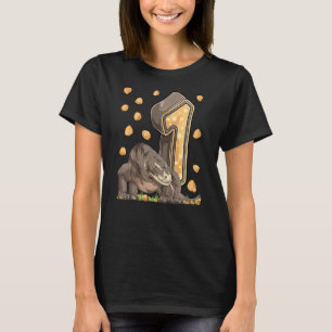 Kids 1 Year Old Komodo Dragon Reptile 1st Birthday T-Shirt