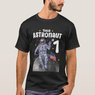 Kids 1 Year Old   This Astronaut is 1st Birthday O T-Shirt