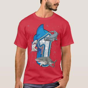 Kids 1st Birthday Boys Shark 1 year Old Ocean Shar T-Shirt