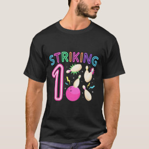 Kids 1st Birthday Party Bowling Girl 1 Year Old Bo T-Shirt