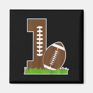 Kids 1st Birthday Party Football Boy One Year Old  Magnet